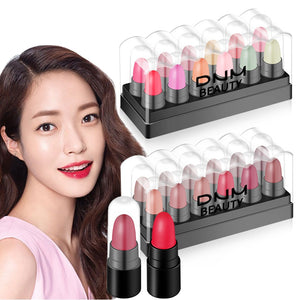 12Pcs Lipstick Set long lasting moisturizing lipstick